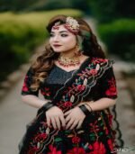 Designer Black Mono Net Sequence And Embroidery Work Lehenga Choli - Image 3