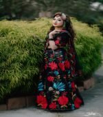 Designer Black Mono Net Sequence And Embroidery Work Lehenga Choli - Image 2