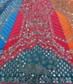 Multi Color Royal Mono Fenton Lehenga Set with Zari & 9mm Sequence Embroidery - Image 6