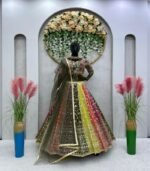 Multi Color Bridal Lehenga Choli With Heavy Thread Embroidery Work