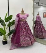 Embroidery Sequins Cut Work Lehenga, Exceptional Quality with Can-Can and Canvas - Image 2