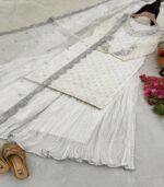 GEORGETTE SEQUENCE EMBROIDERY KURTI PALAZZO - Image 3