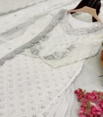 GEORGETTE SEQUENCE EMBROIDERY KURTI PALAZZO - Image 4