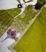 Premium Wedding Heavy Chinnon Silk Sharara Suits - Image 7