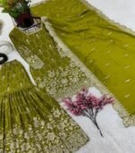 Premium Wedding Heavy Chinnon Silk Sharara Suits - Image 10