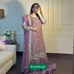 Pure Georgette Kurta Sharara Dupatta Set Indian Wedding Wear Dress Salwar Kameez