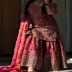 Ladies Heavy Fandy Crunshi Silk Material with Sequance Embroidery Work Sharara Palazzo Suit