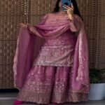 Embroidered Sharara Palazzo Suit for Women | Festive & Party Wear