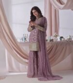 Full Sleeves Silk Fabric Sharara Suit